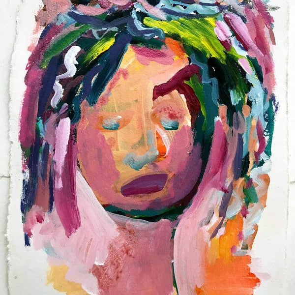 Cult Leader - Original Painting On Deckled Paper