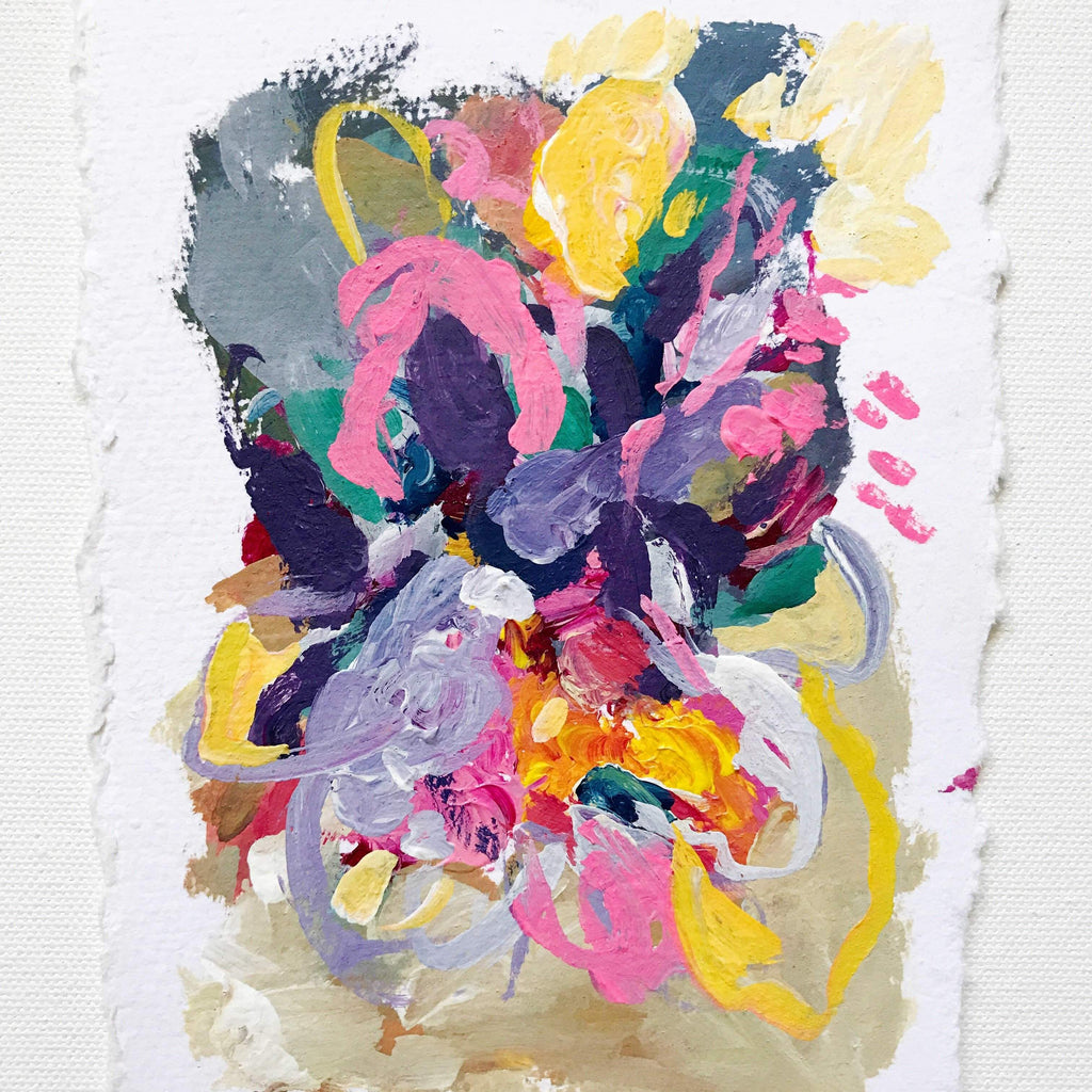 “Finders Keepers” - 5x7” Original on Handmade Paper