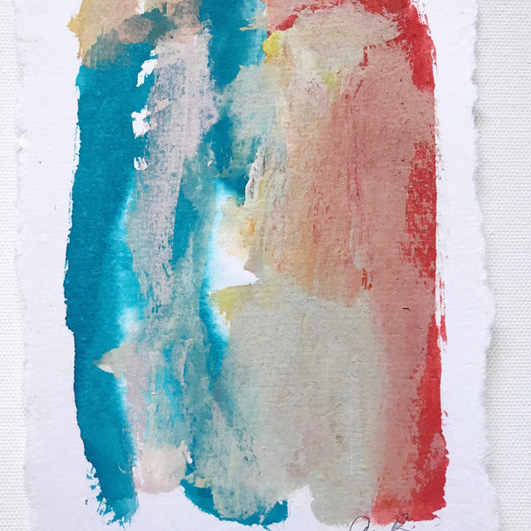 “Rust and bone” -5x7” Original on Handmade Paper