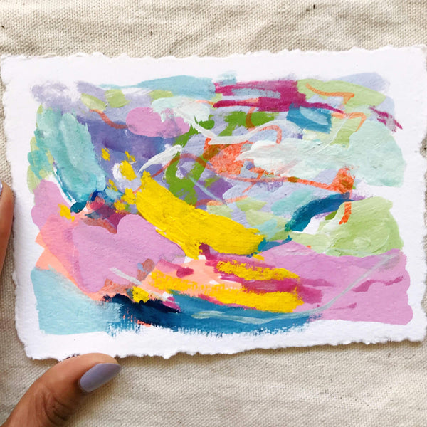 “Blonde” - 5x7” Original on Handmade Paper