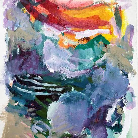 Meditation on the Rocks - Original Painting